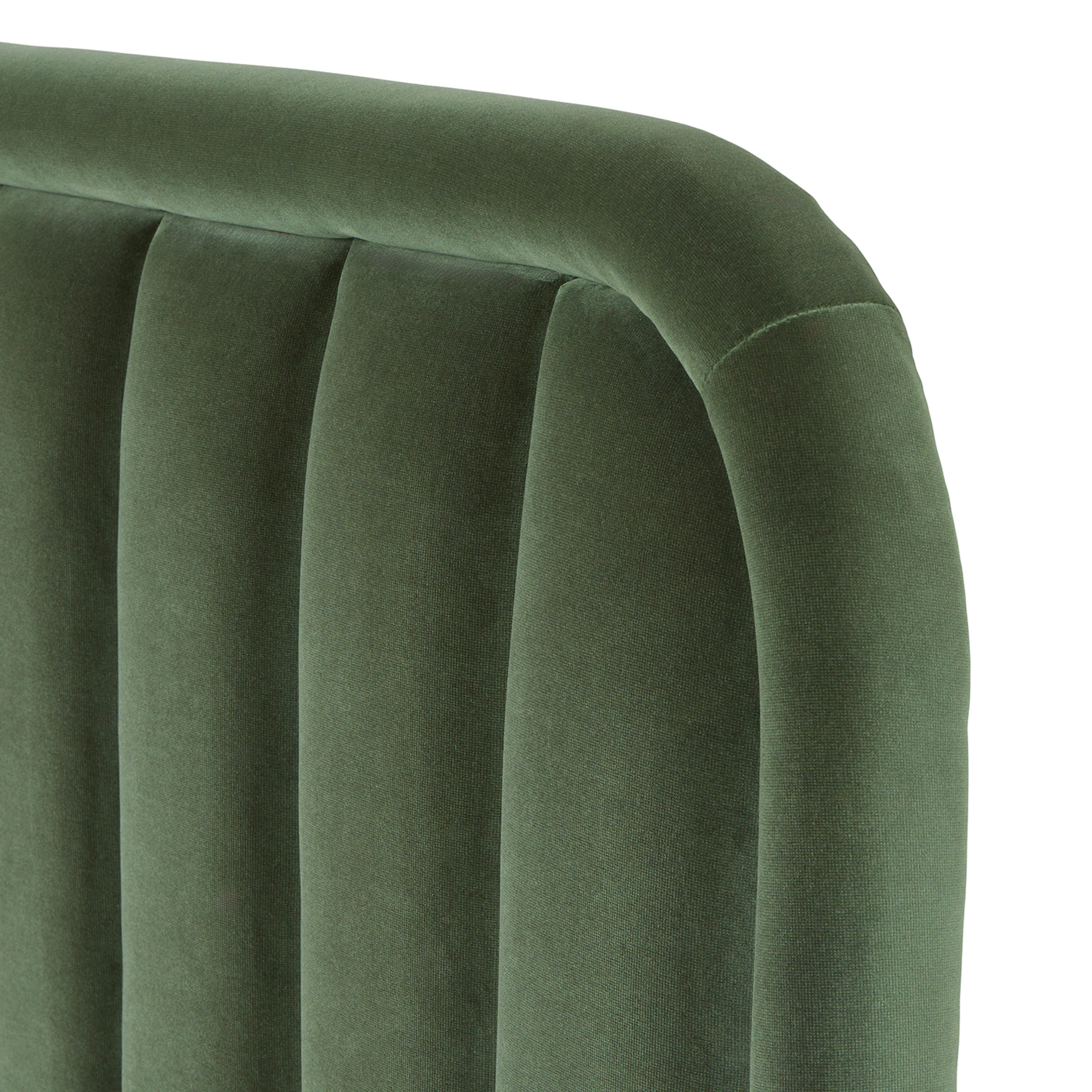 Rolph King Velvet Headboard - Plush Pacific Green