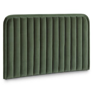 Rolph Queen Velvet Headboard - Plush Pacific Green