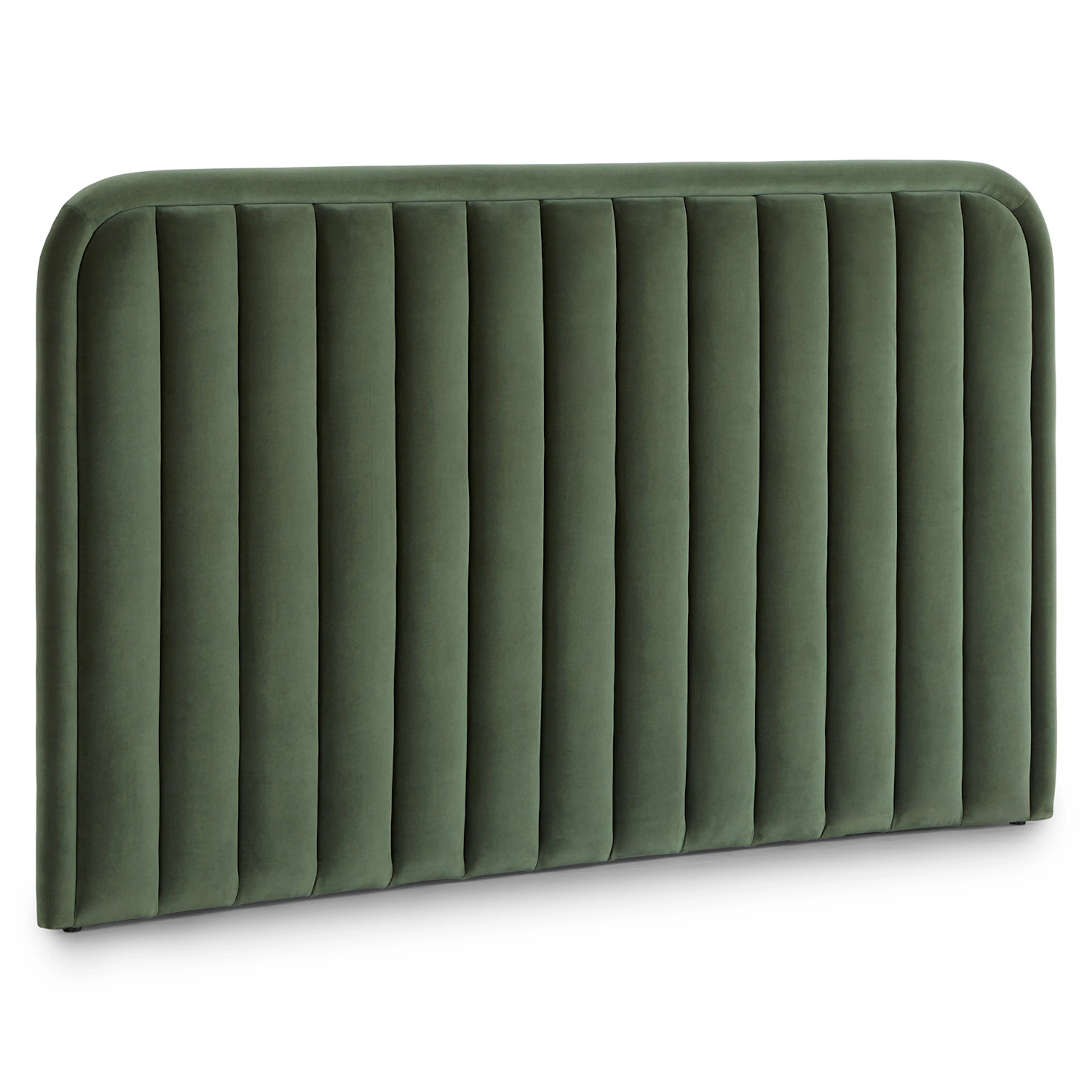 Rolph Queen Velvet Headboard - Plush Pacific Green