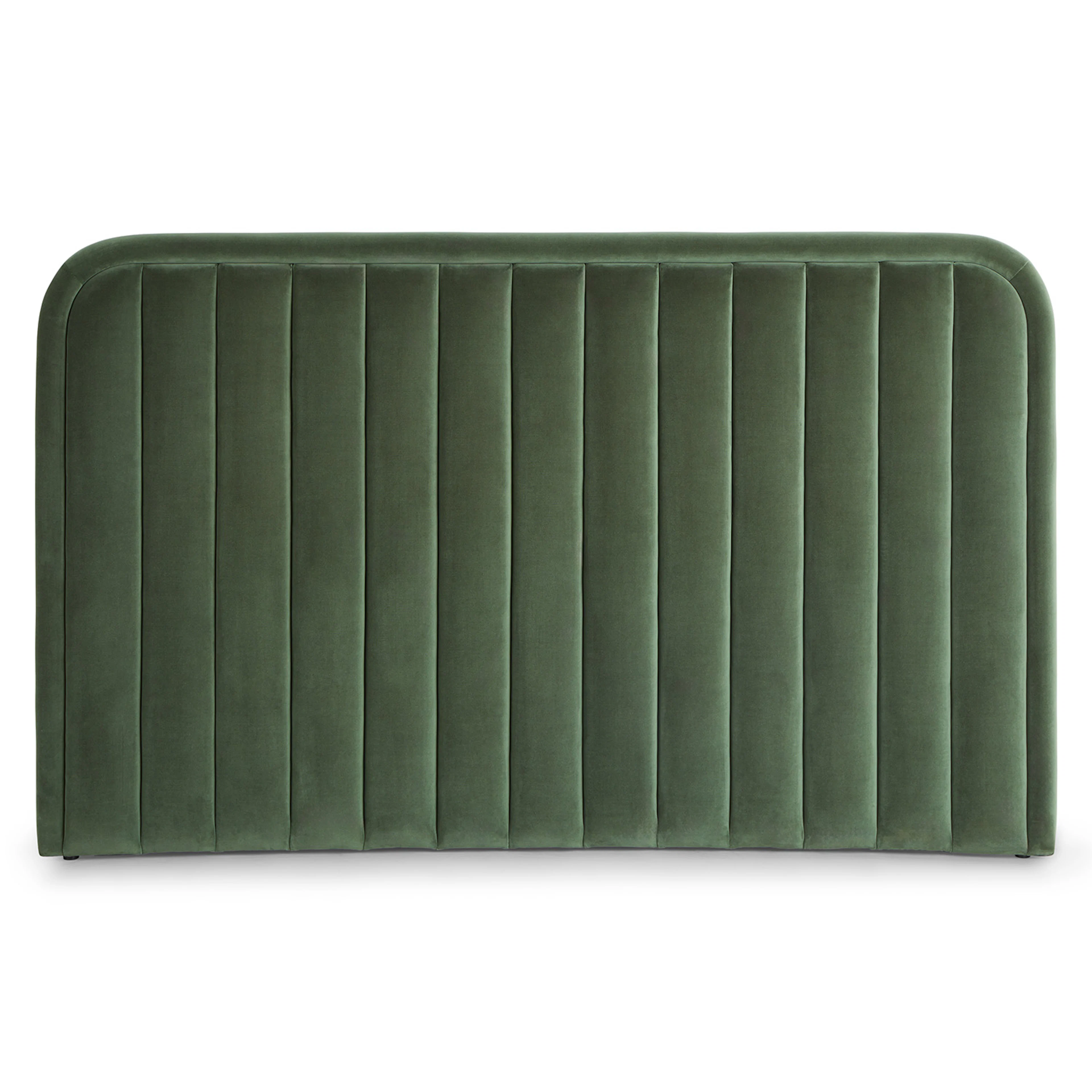 Rolph Queen Velvet Headboard - Plush Pacific Green