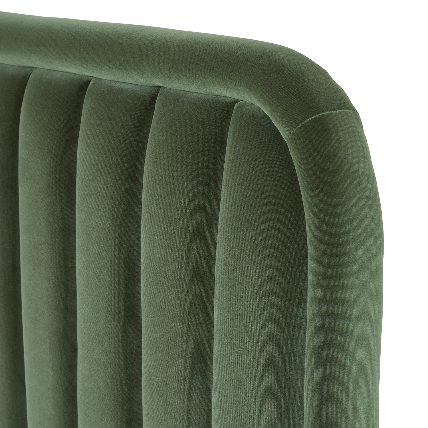 Rolph Queen Velvet Headboard - Plush Pacific Green
