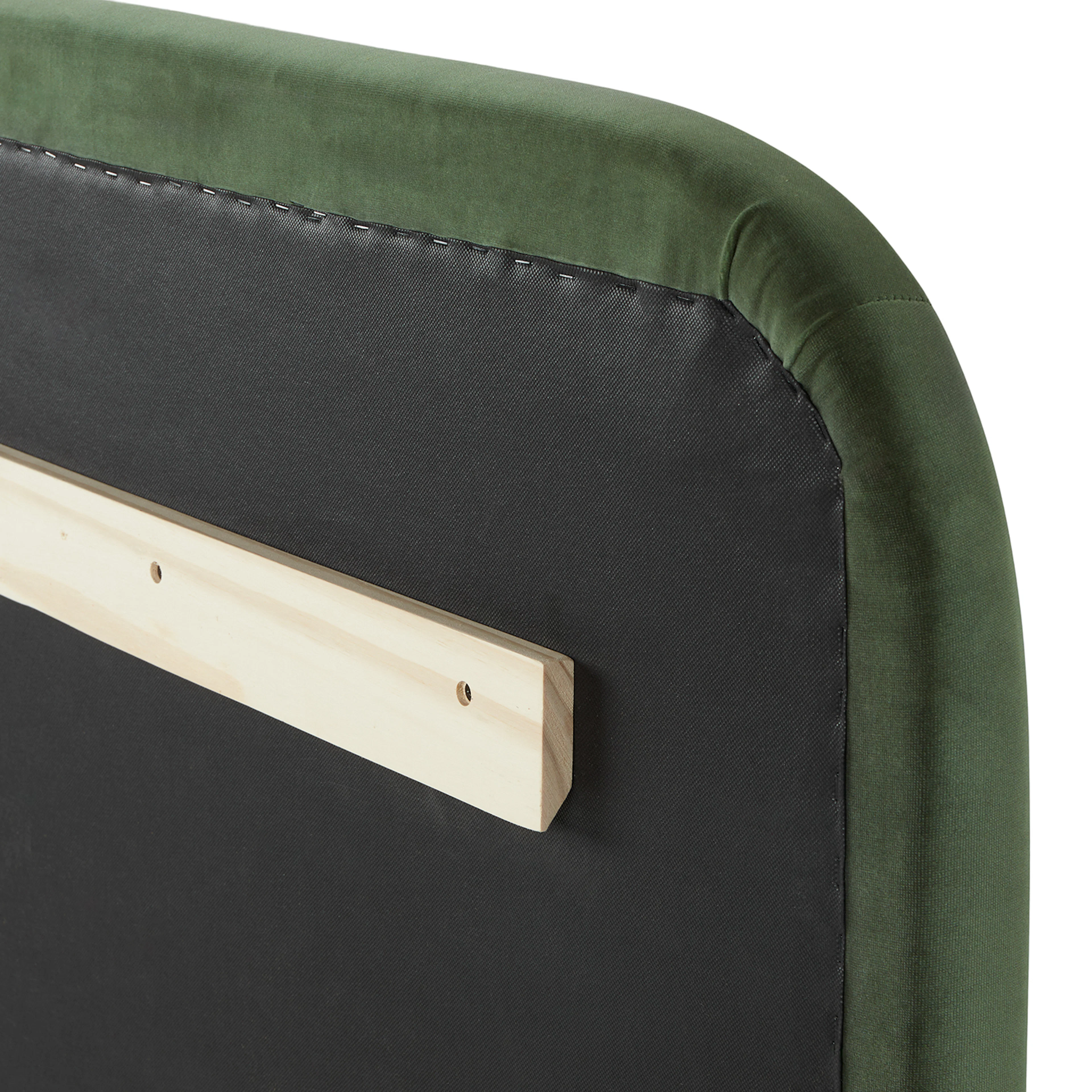 Rolph Queen Velvet Headboard - Plush Pacific Green