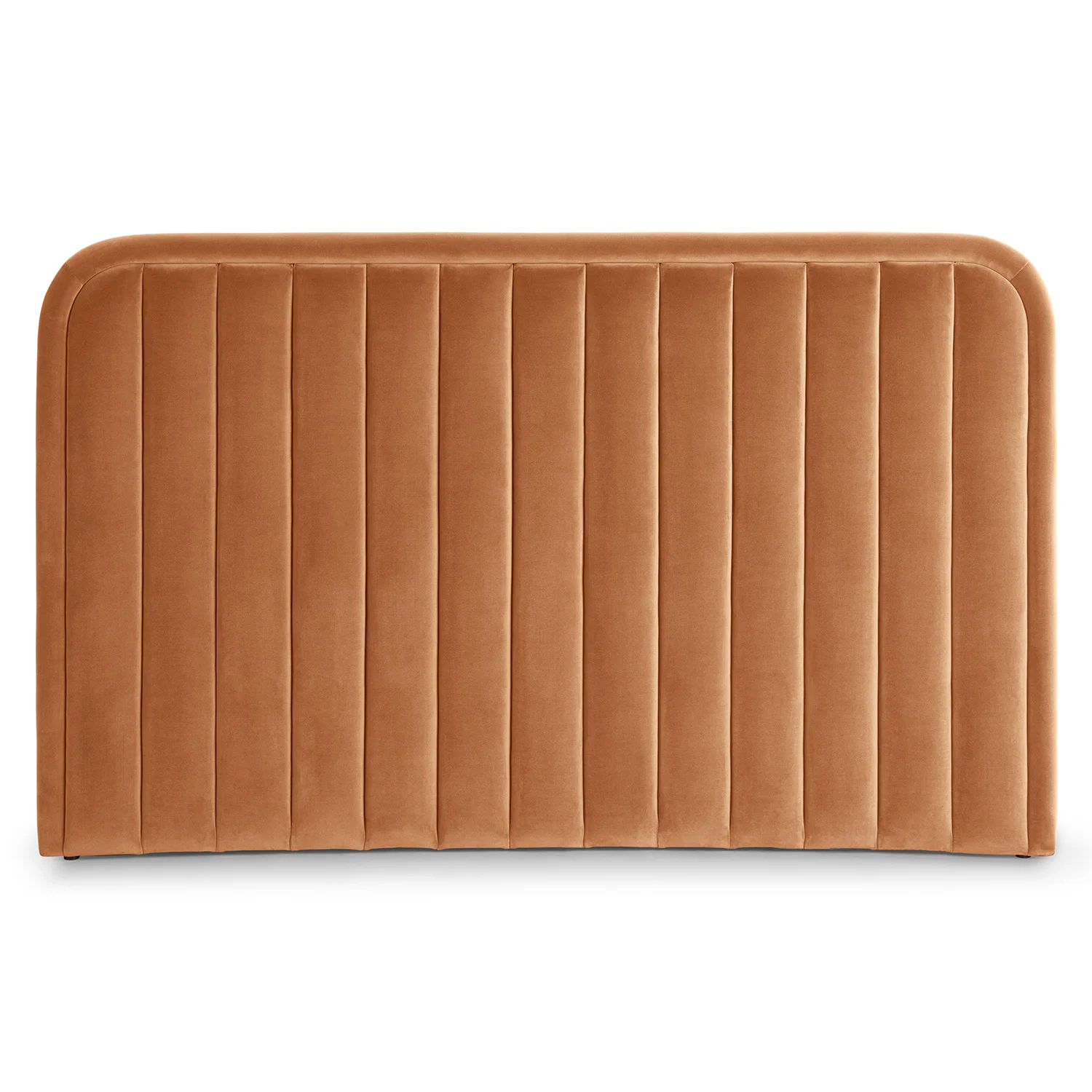 Rolph Queen Velvet Headboard - Plush Pacific Rust