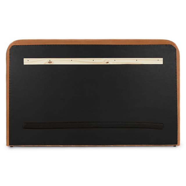 Rolph Queen Velvet Headboard - Plush Pacific Rust