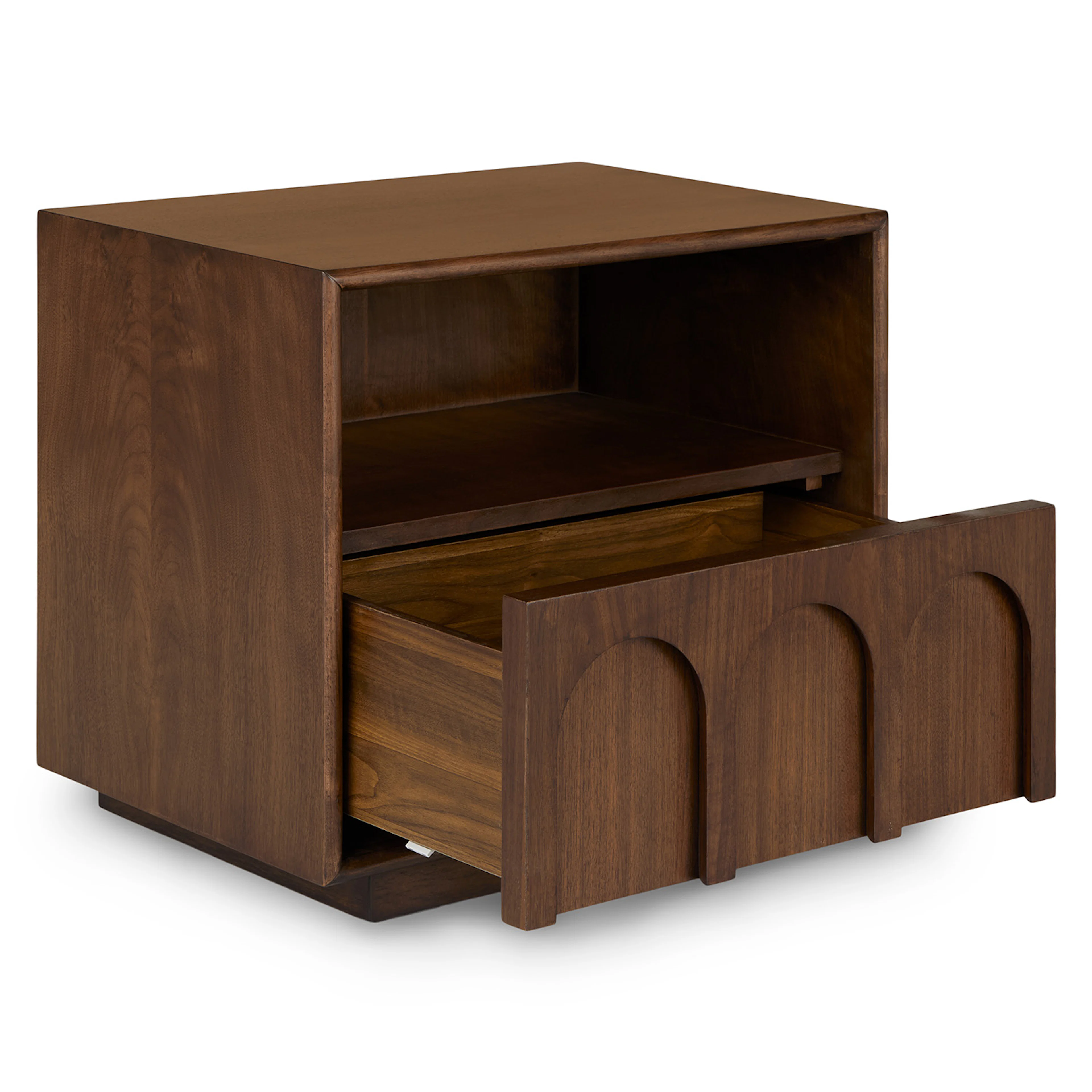 Prima 1-Drawer Nightstand - Walnut