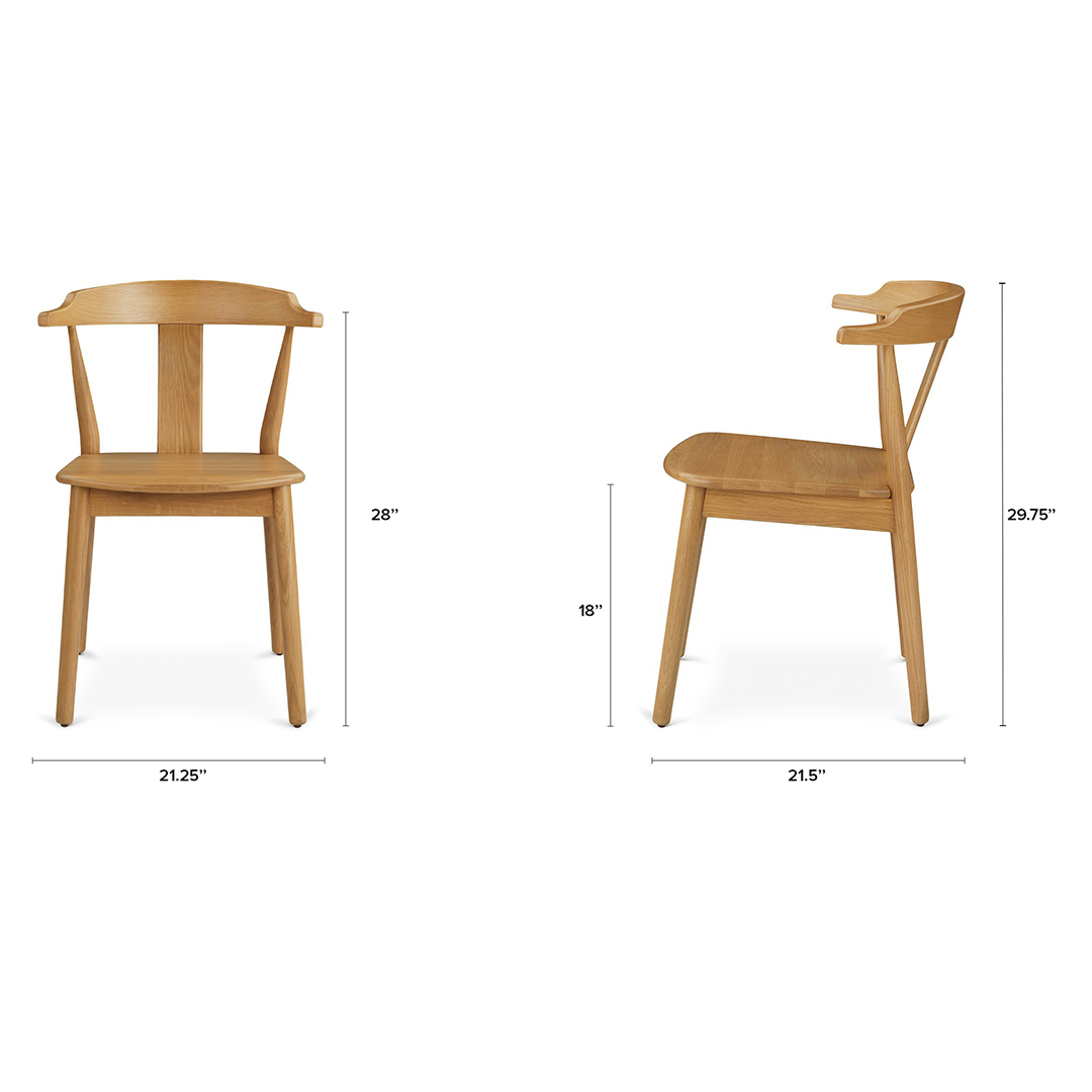 Morton Solid Oak Dining Chair | Article