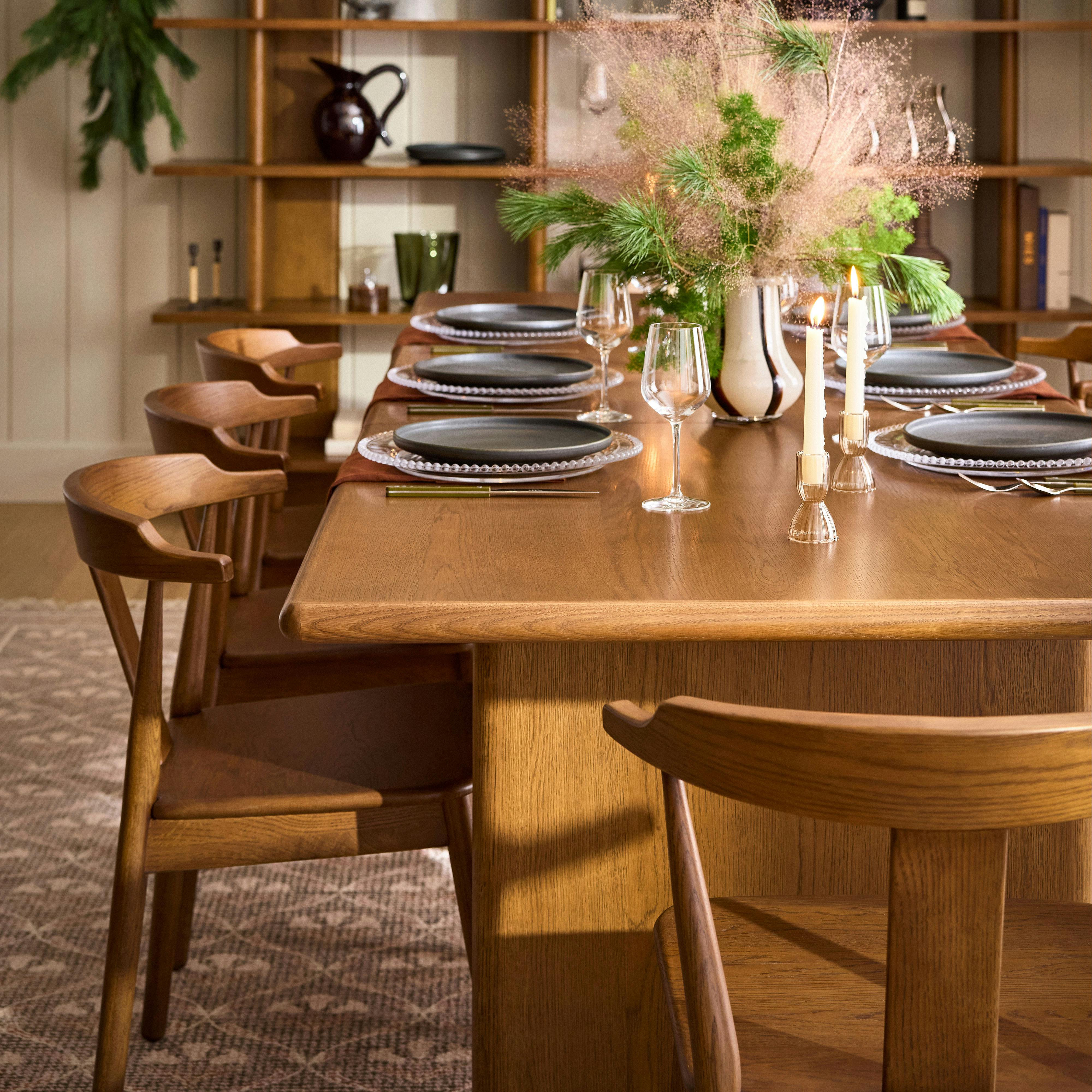 Morton Solid Smoked Oak Dining Chair | Article