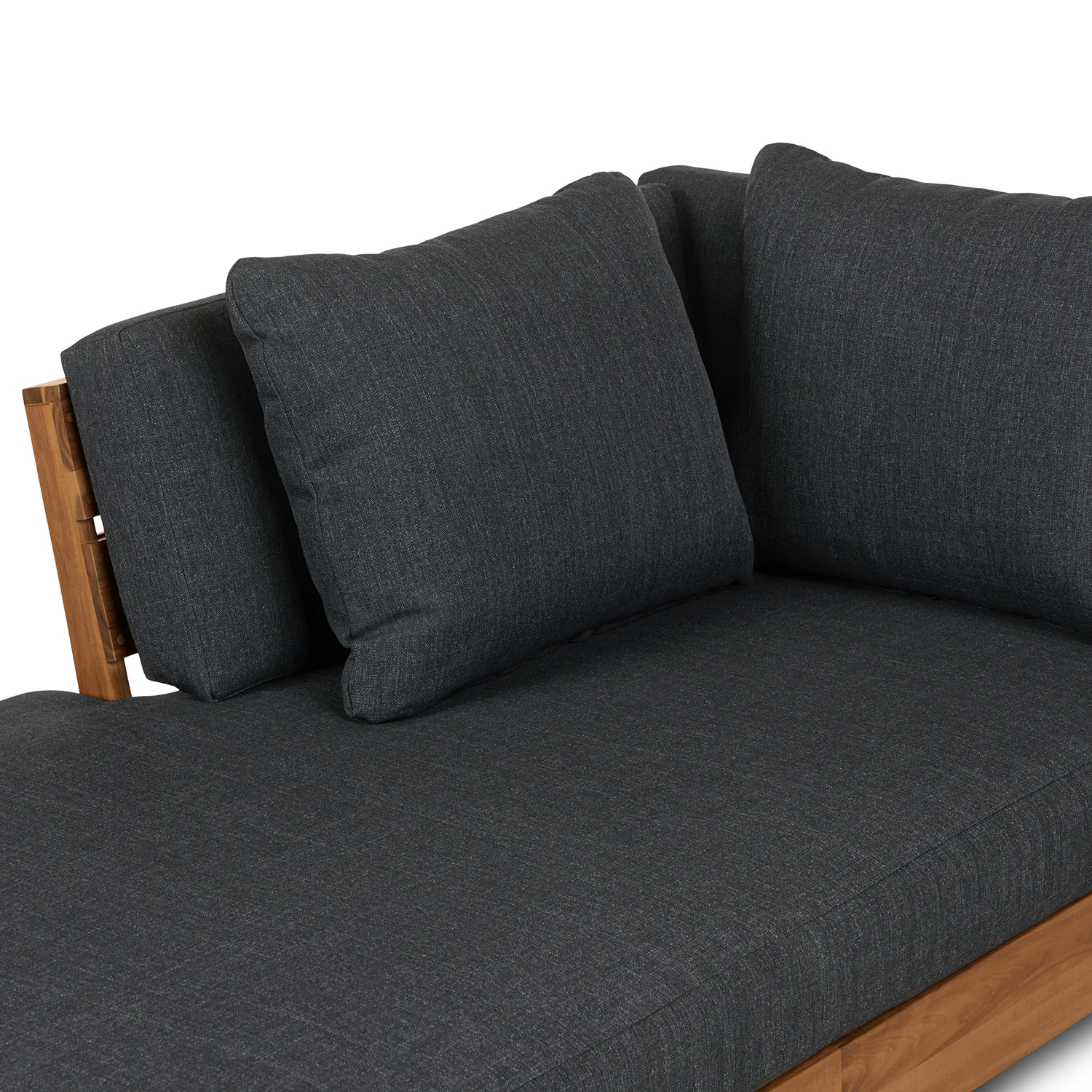 Lubek 69.25" Outdoor Low Right Chaise Lounge - Slate Gray