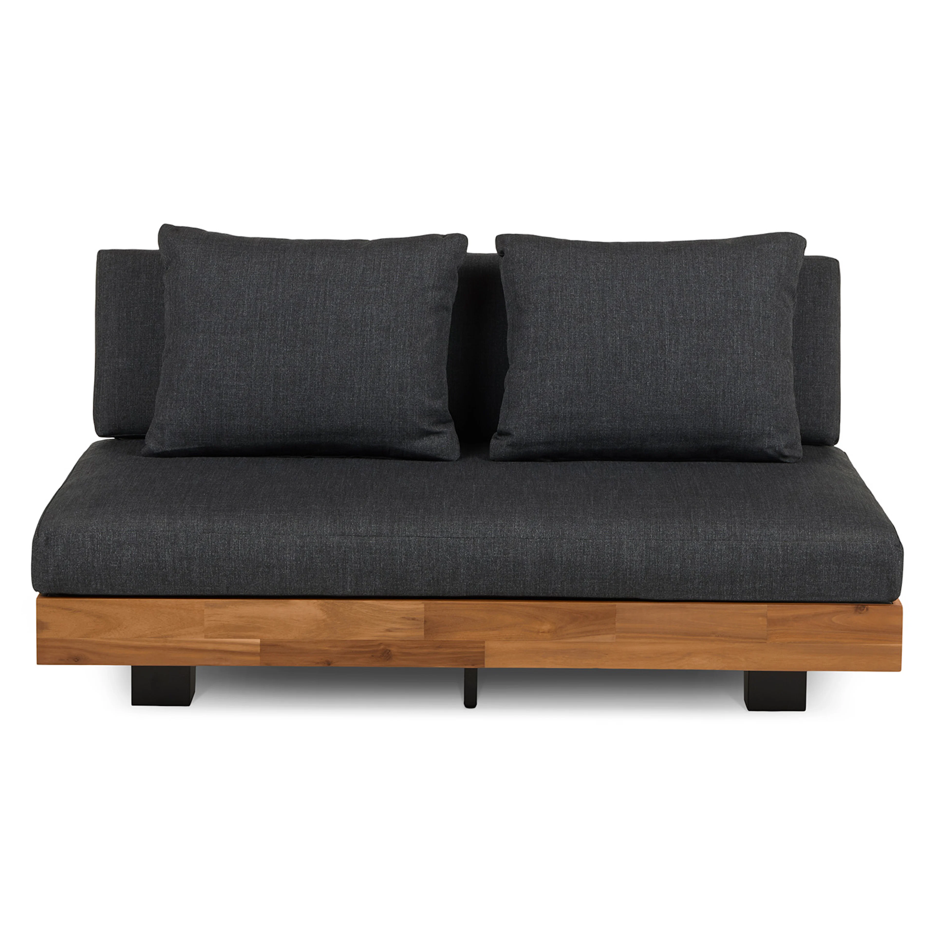 Lubek 50" Outdoor Low Loveseat - Slate Gray