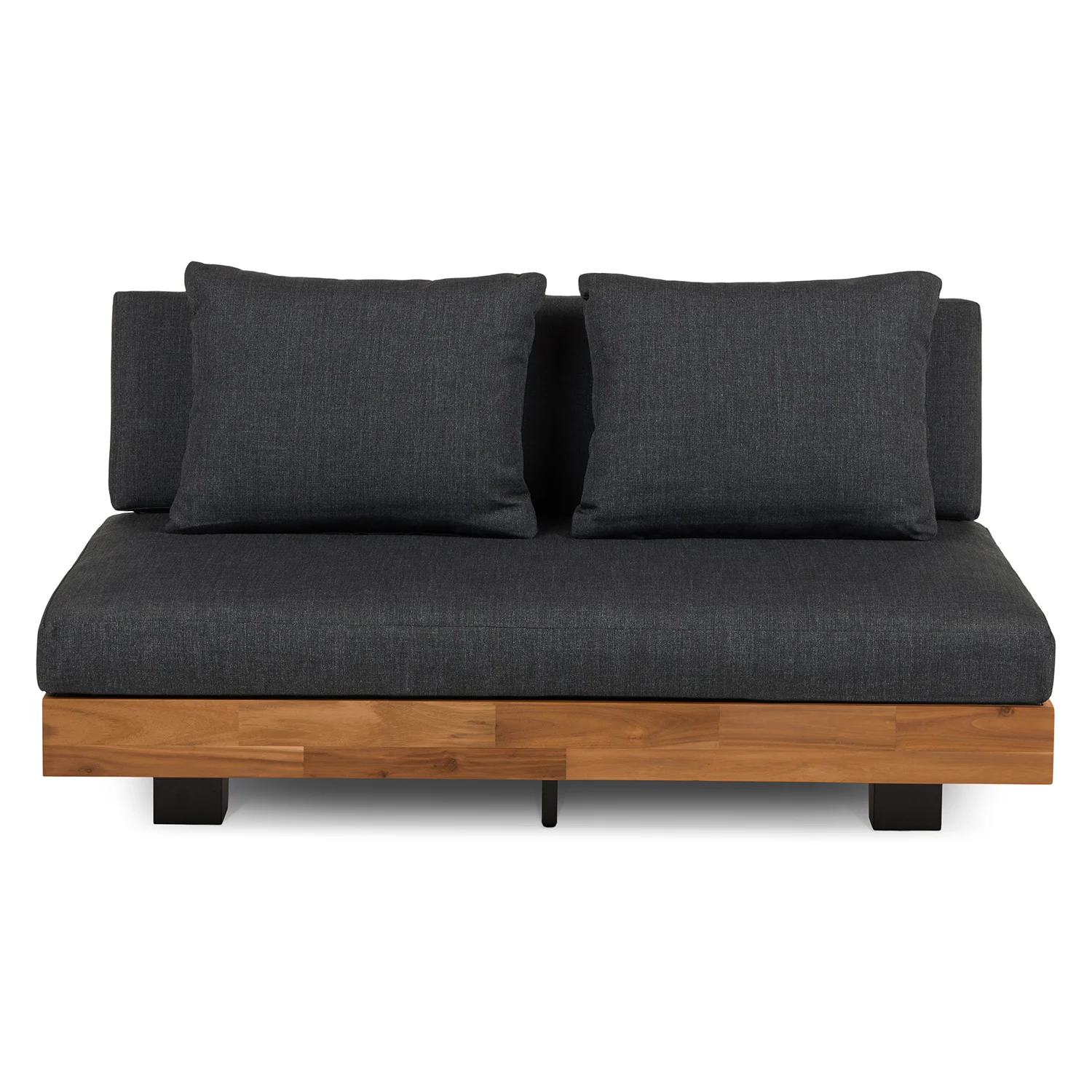 Lubek 50" Outdoor Low Loveseat - Slate Gray