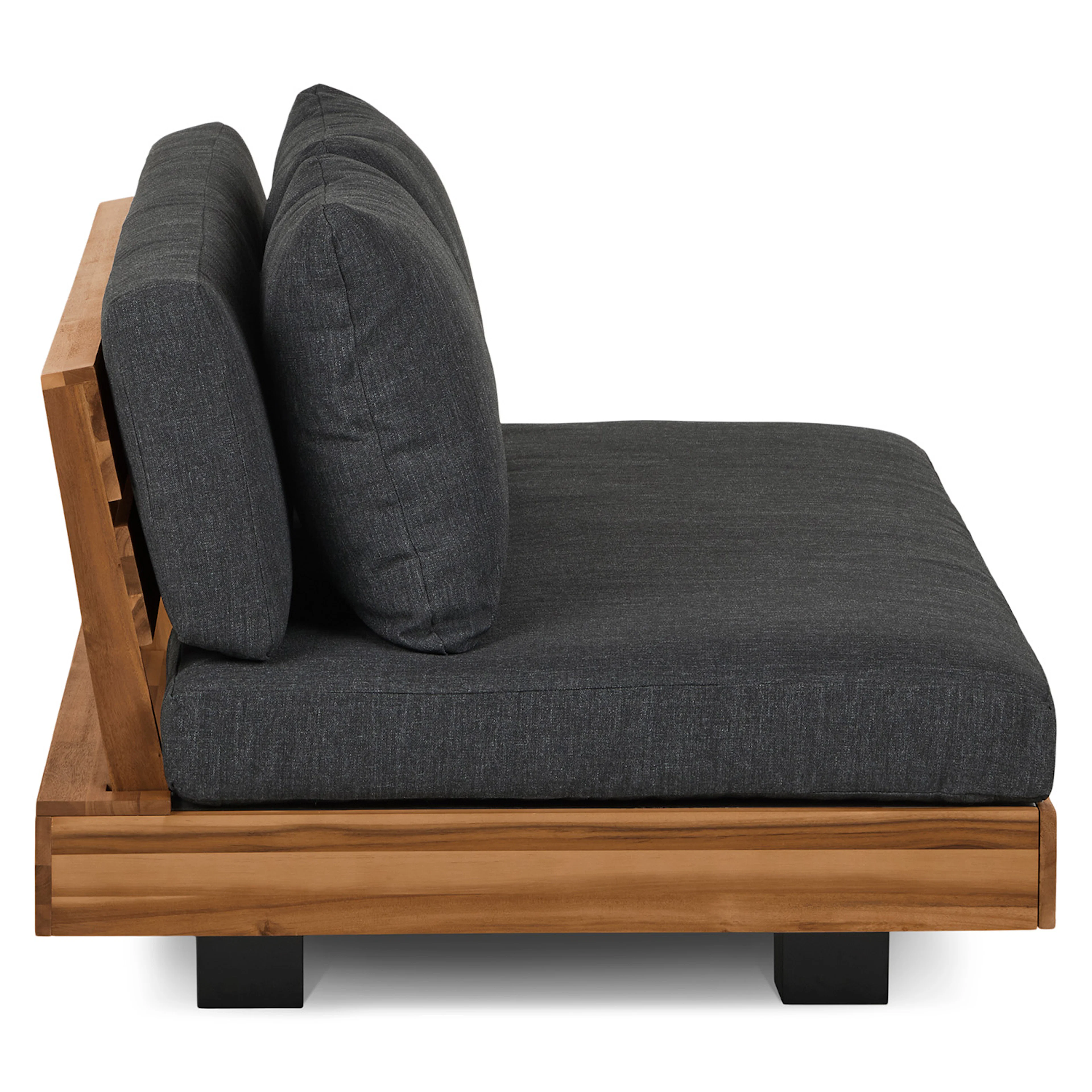 Lubek 50" Outdoor Low Loveseat - Slate Gray