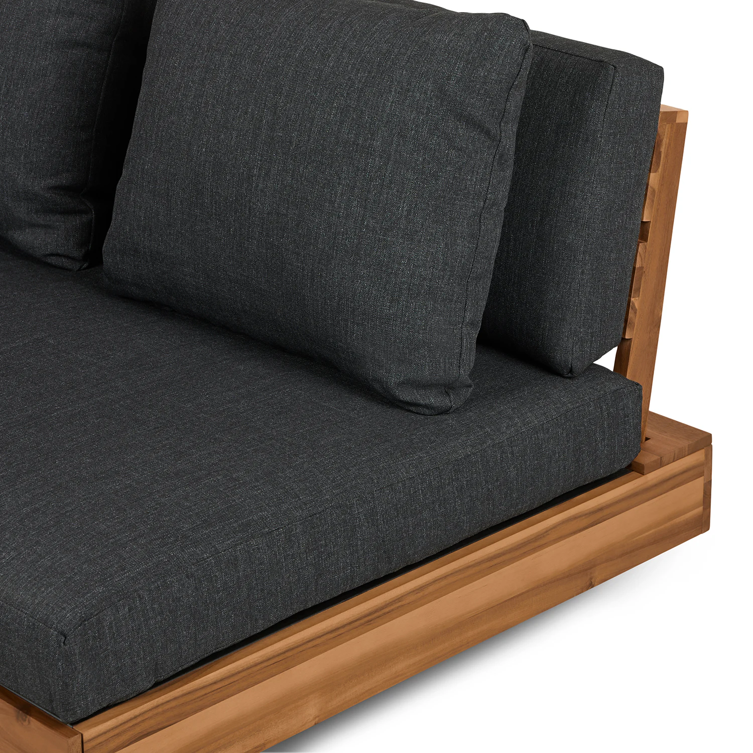 Lubek 50" Outdoor Low Loveseat - Slate Gray