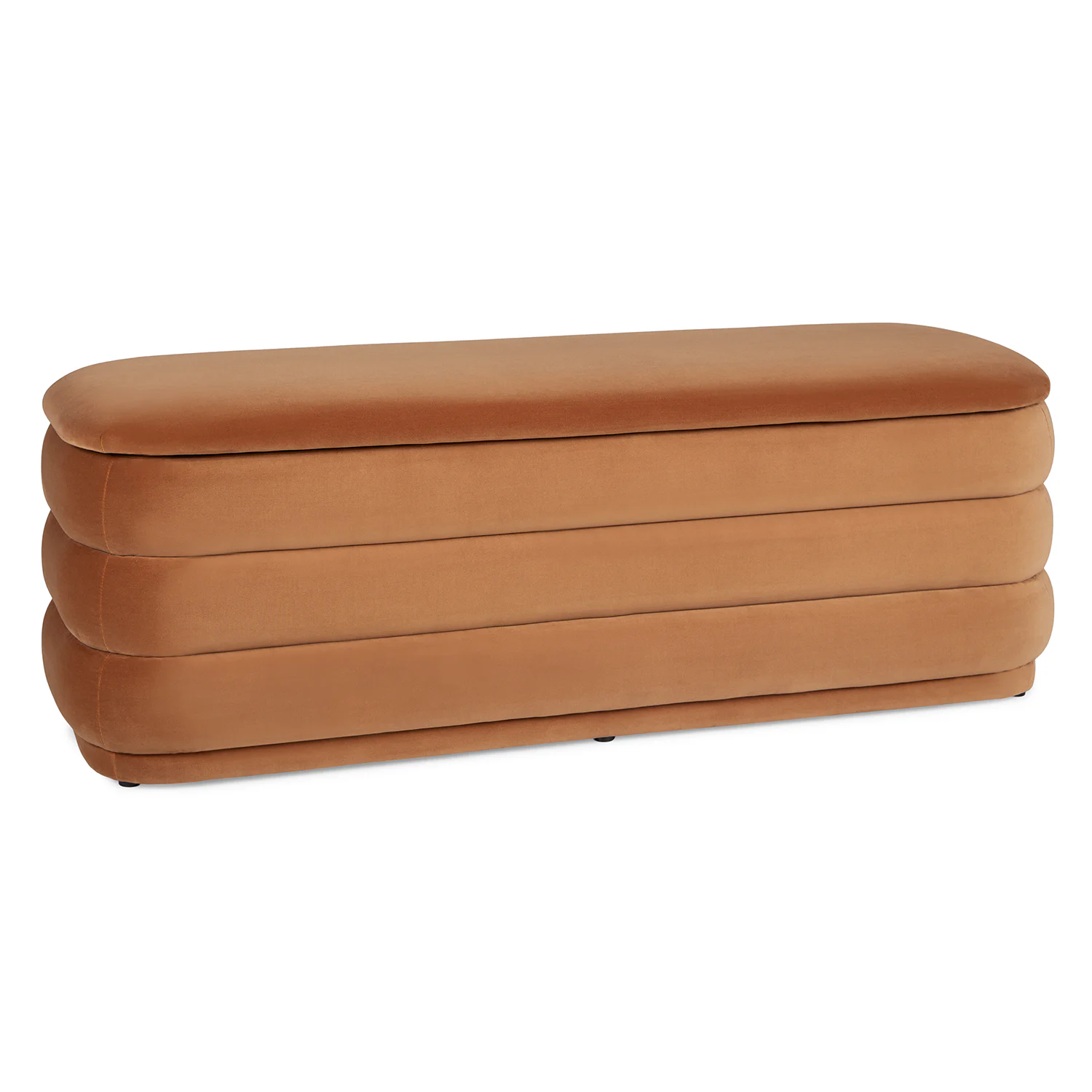 Rolph 55.5" Velvet Storage Bench - Pacific Rust