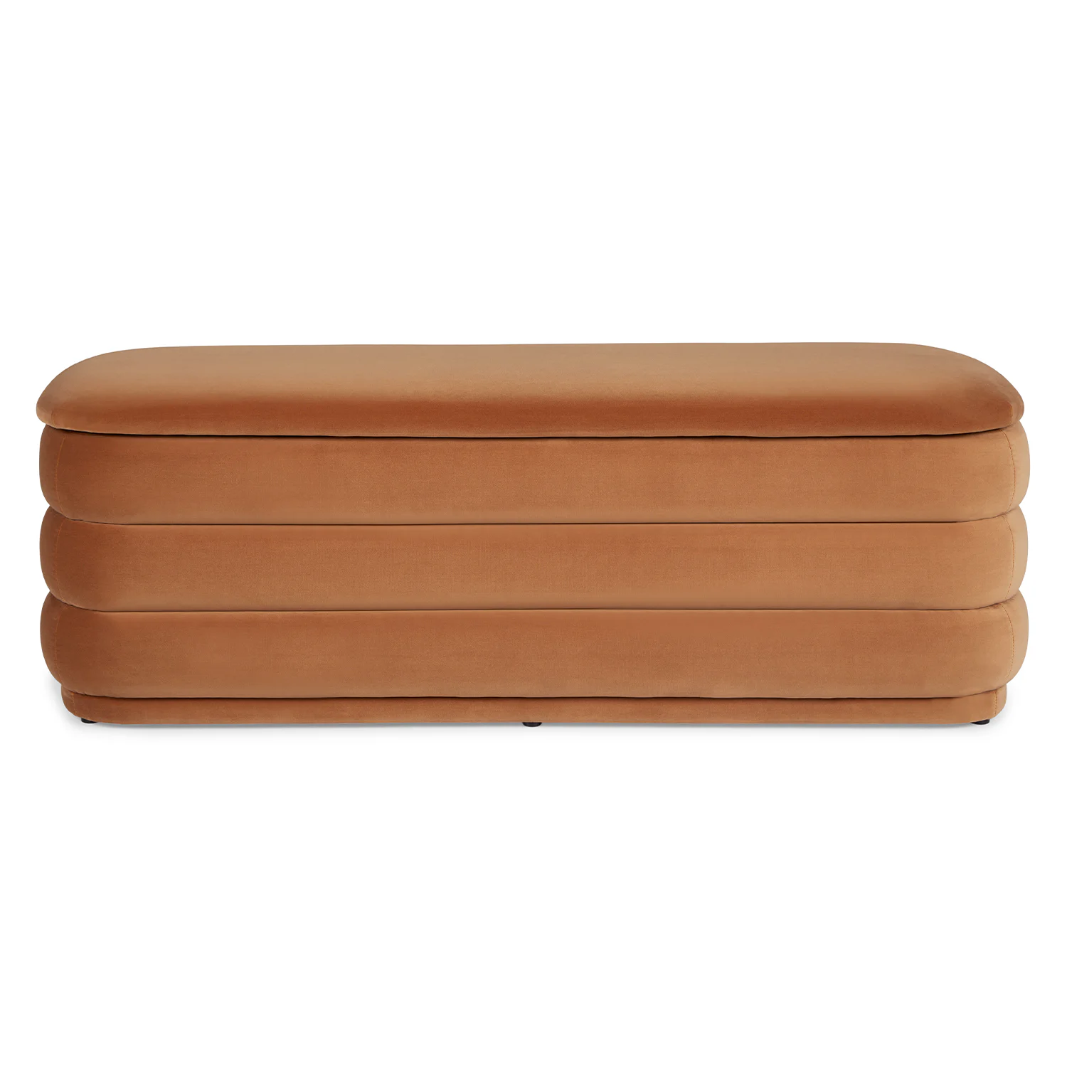 Rolph 55.5" Velvet Storage Bench - Pacific Rust