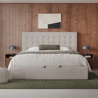 Sven King Tufted Storage Bed - Birch Ivory