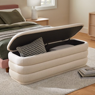 Rolph 55.5" Storage Bench - Sand Ivory