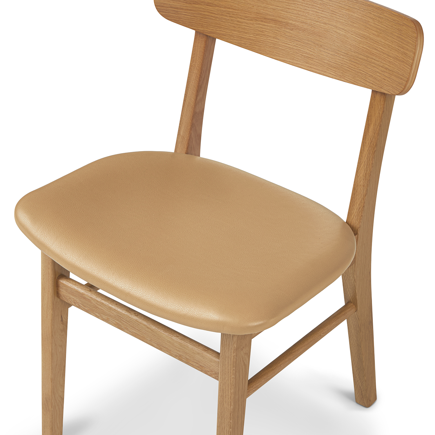 Ecole Oak & Roam Tan Leather Dining Chair | Article