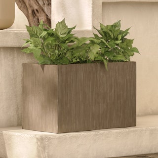 Reya Rectangular Indoor/Outdoor Planter - Concrete Gray