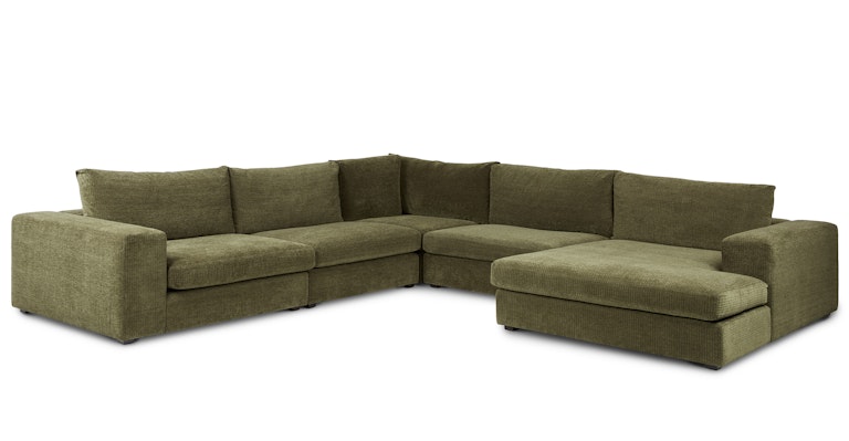 Beta Cypress Green Right Conversational Sectional - Primary View 1 of 10 (Open Fullscreen View).