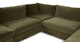 Beta Cypress Green Right Conversational Sectional - Gallery View 8 of 10.