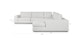 Beta Quartz White Right Conversational Sectional - Gallery View 10 of 10.