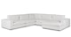 Beta Quartz White Right Conversational Sectional - Gallery View 1 of 10.