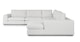 Beta Quartz White Right Conversational Sectional - Gallery View 4 of 10.