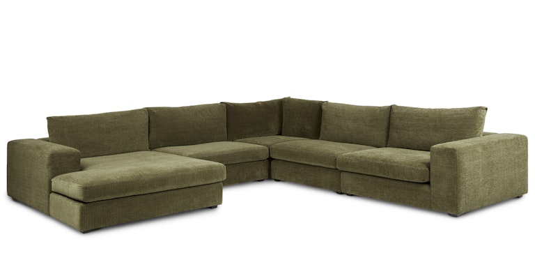 Beta Cypress Green Left Conversational Sectional - Primary View 1 of 10 (Open Fullscreen View).
