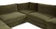 Beta Cypress Green Left Conversational Sectional - Gallery View 8 of 10.