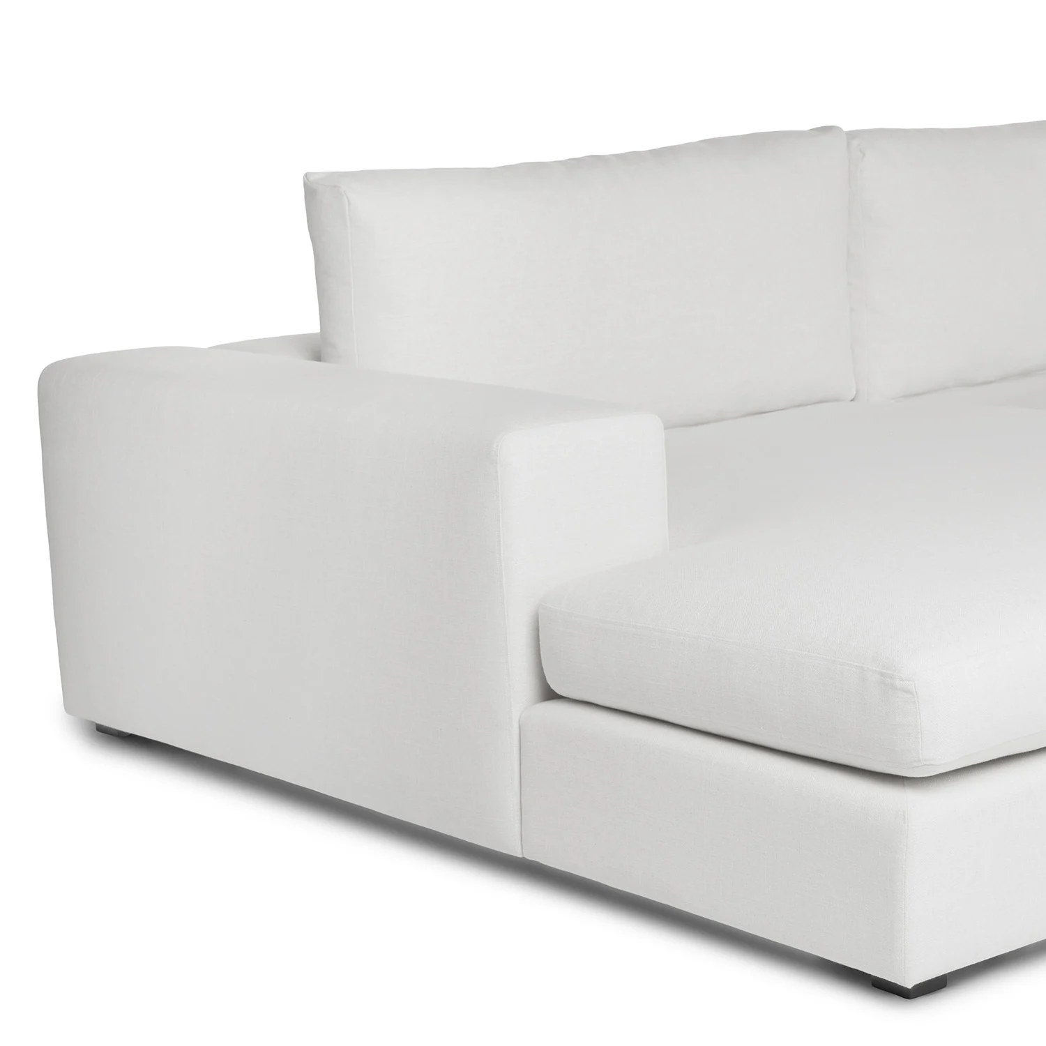 Beta 133.5" Left Modular Conversational Sectional - Quartz White