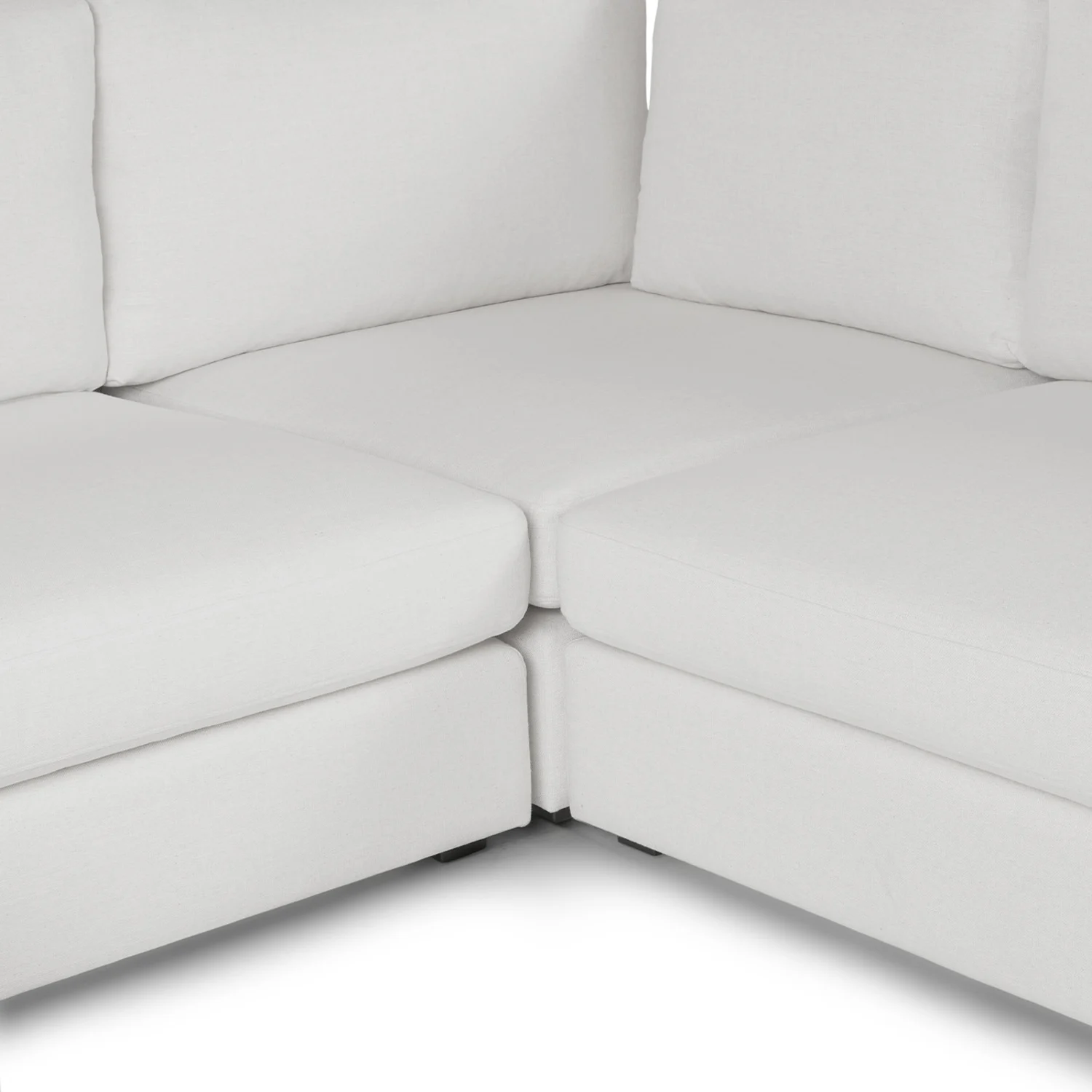 Beta 133.5" Left Modular Conversational Sectional - Quartz White