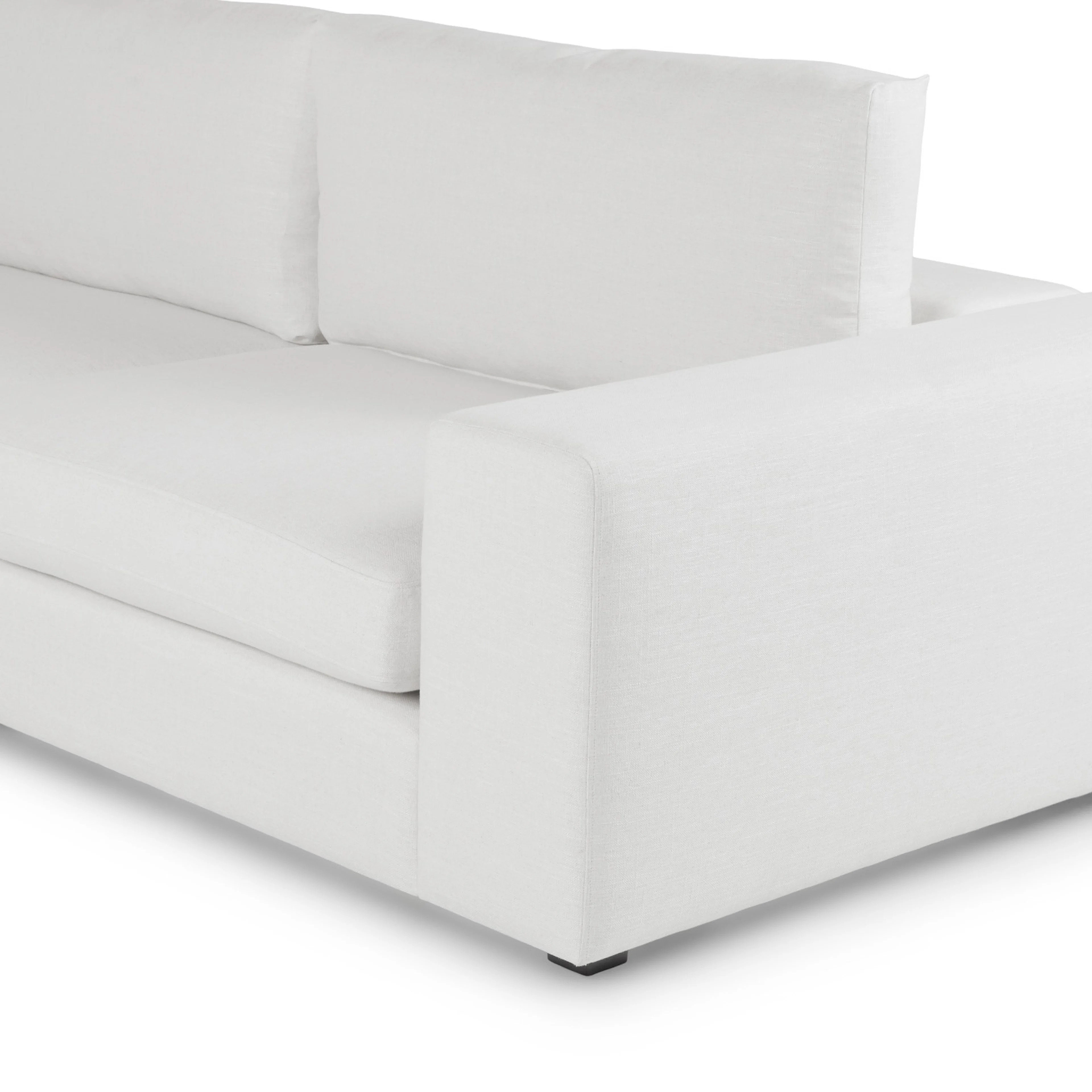 Beta 133.5" Left Modular Conversational Sectional - Quartz White