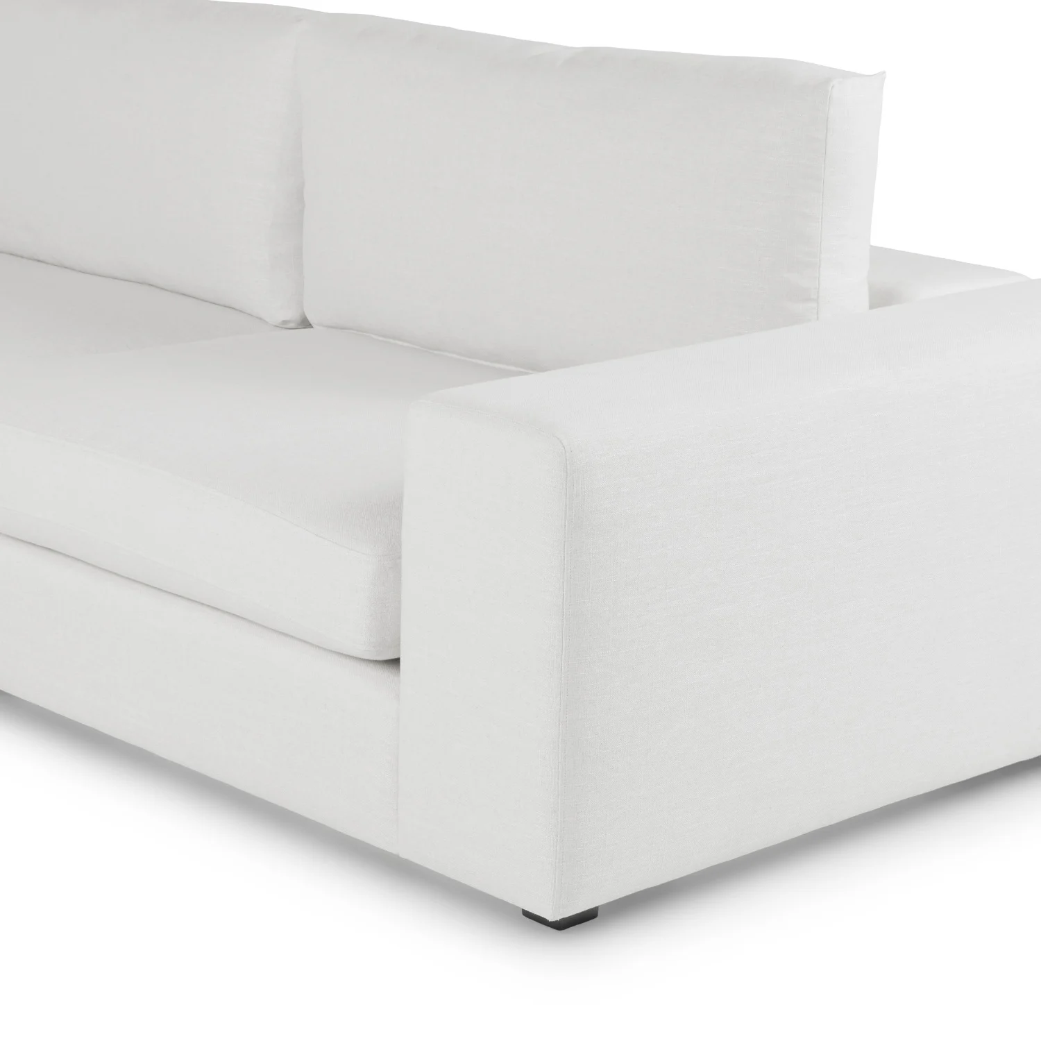 Beta 133.5" Left Modular Conversational Sectional - Quartz White