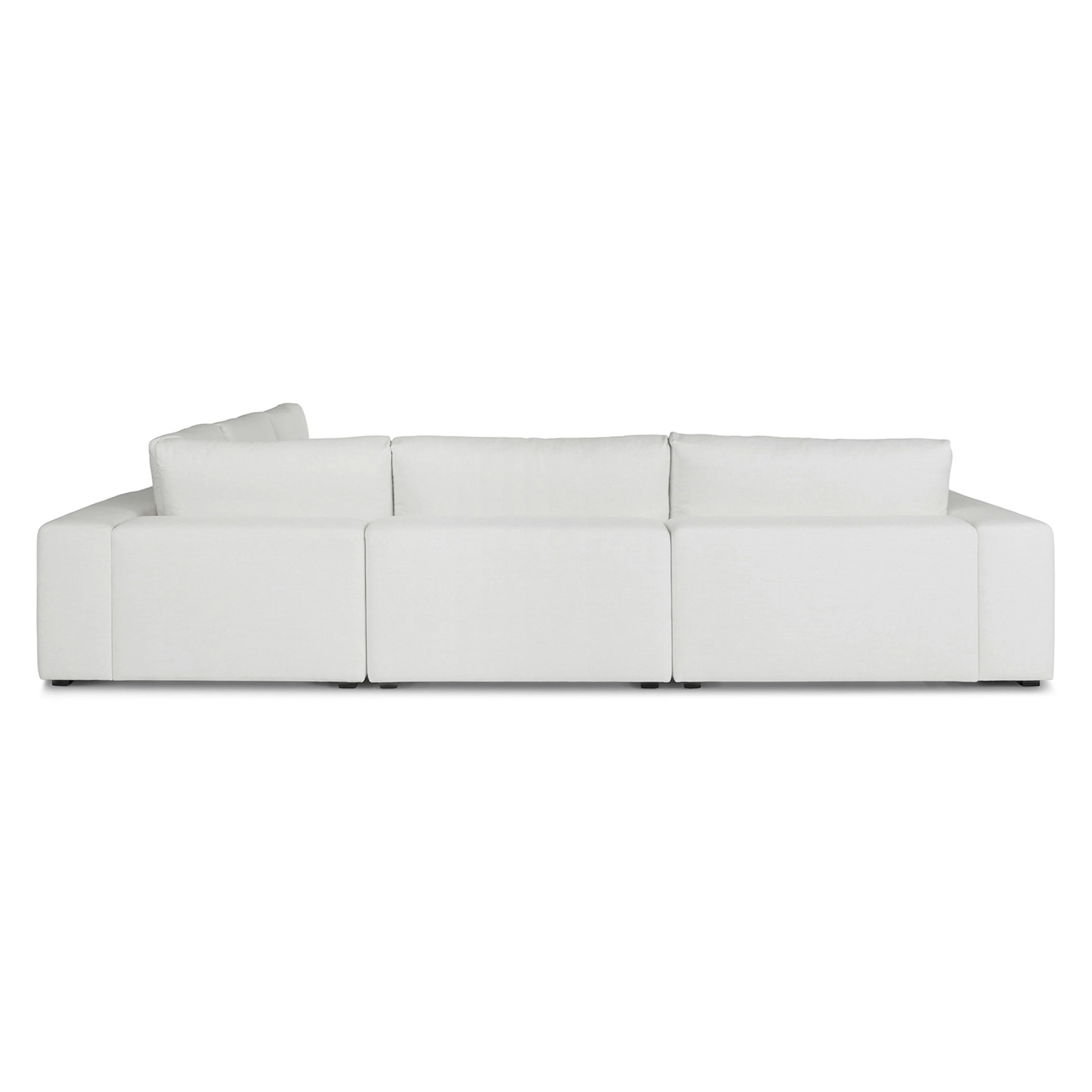 Beta 133.5" Left Modular Conversational Sectional - Quartz White