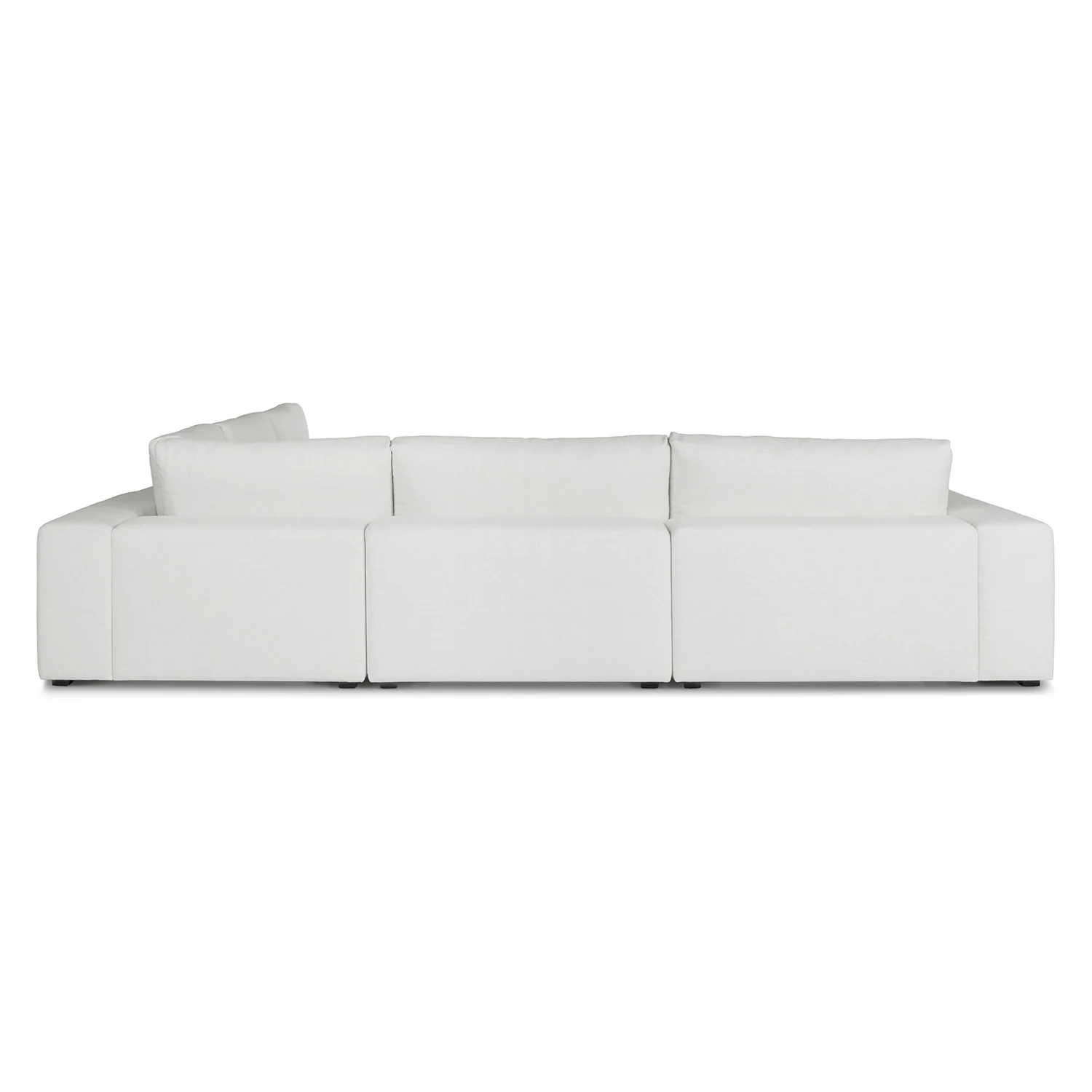Beta 133.5" Left Modular Conversational Sectional - Quartz White