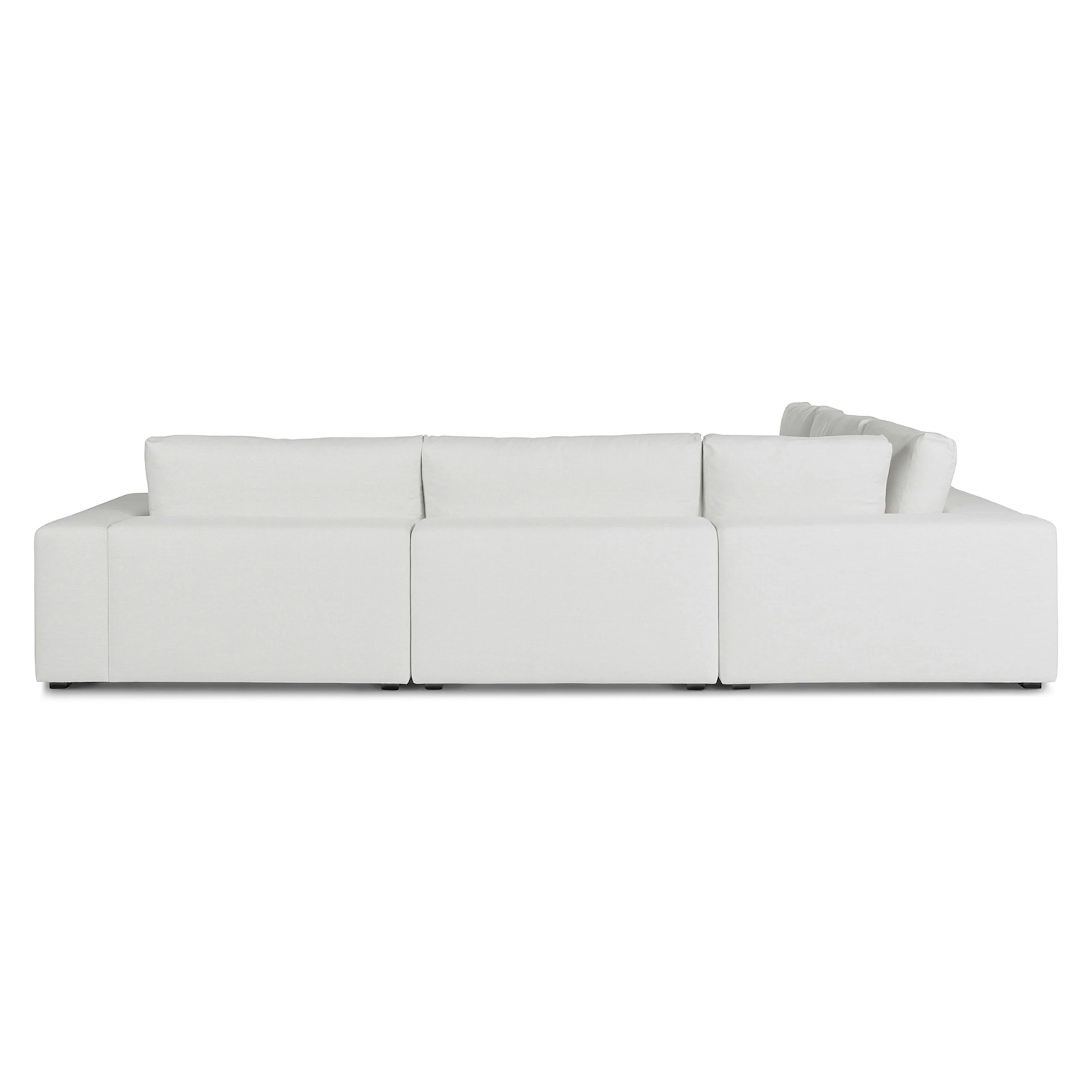 Beta 133.5" Left Modular Conversational Sectional - Quartz White