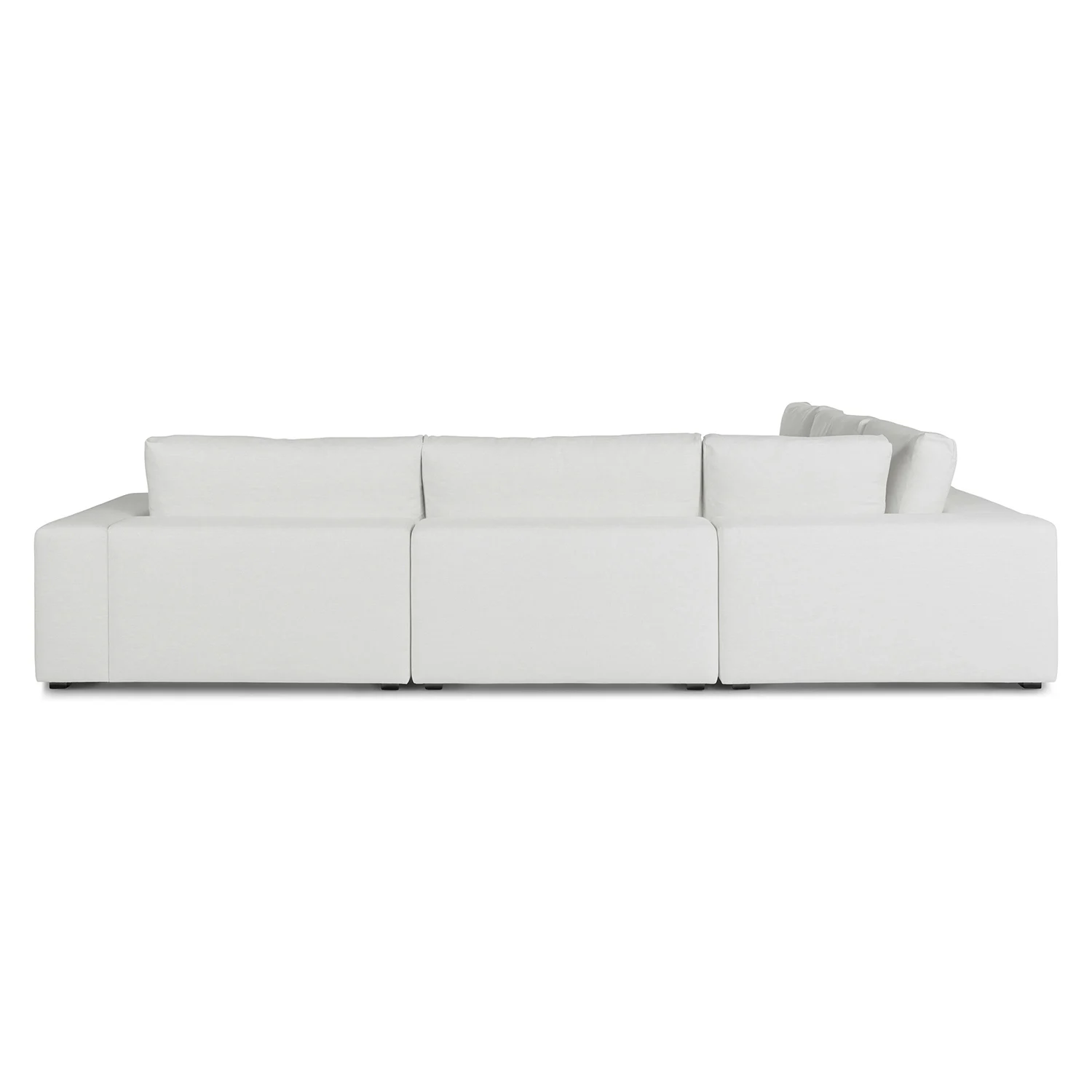 Beta 133.5" Left Modular Conversational Sectional - Quartz White