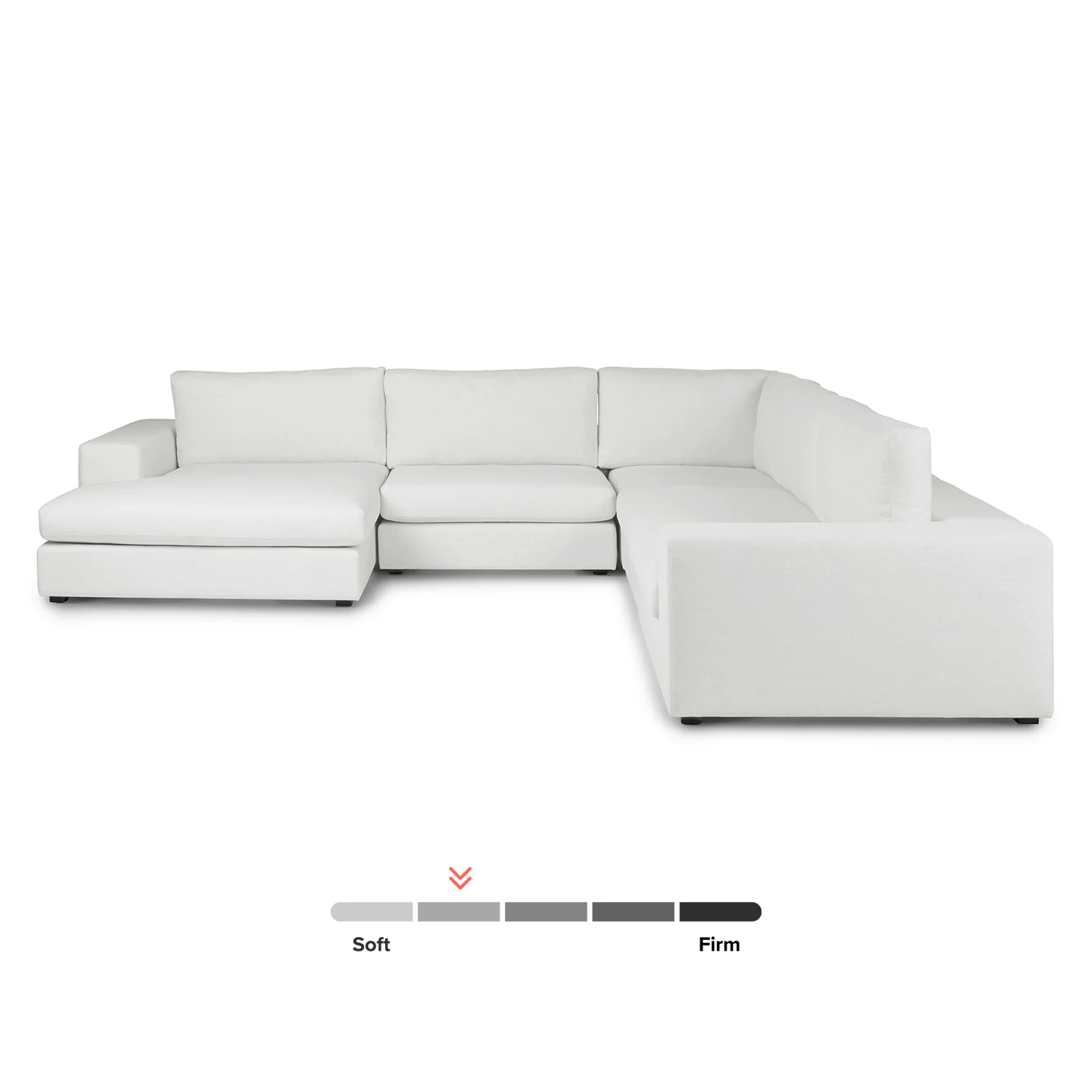 Beta 133.5" Left Modular Conversational Sectional - Quartz White