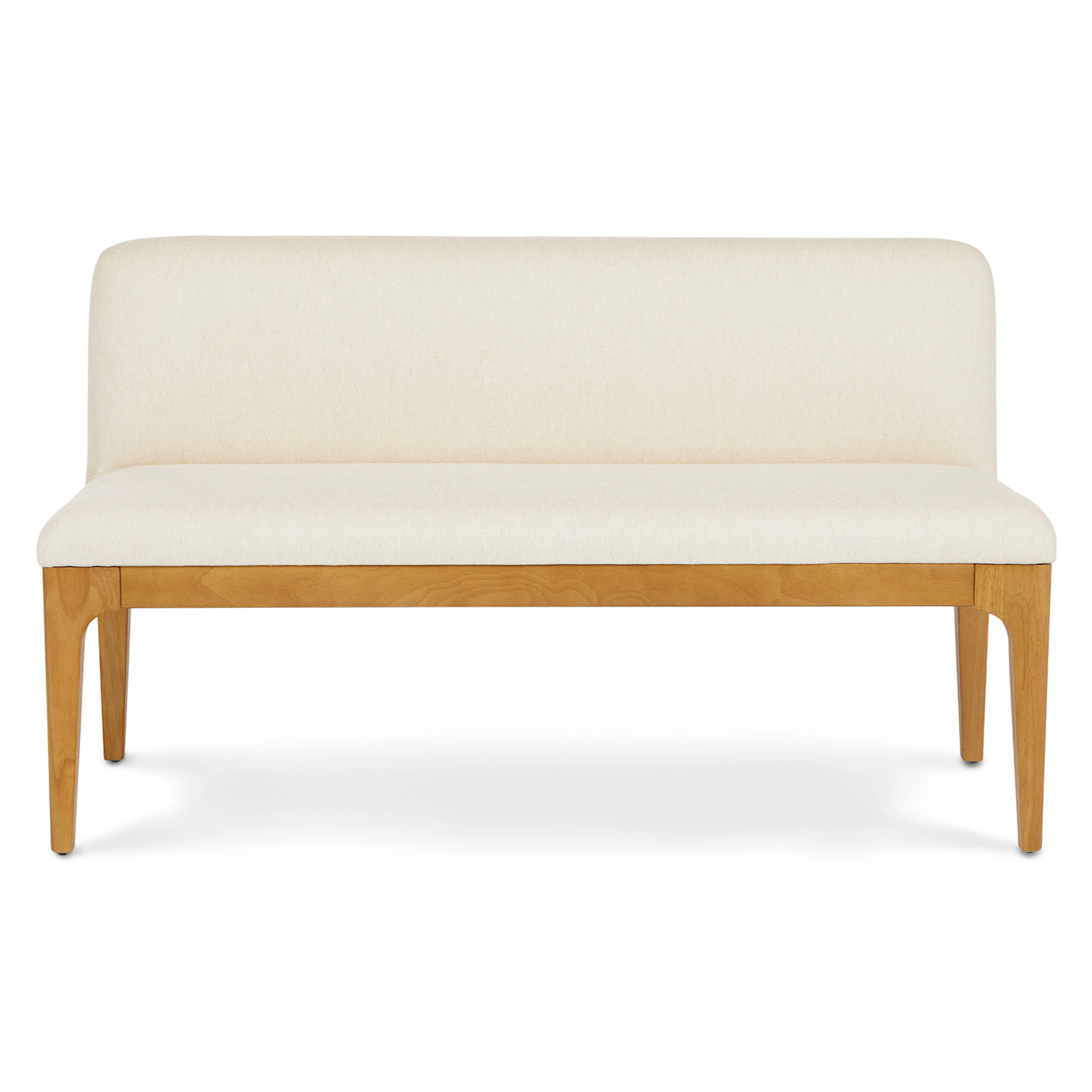 Rosin 53" Armless Banquette - Oak and Sand Ivory