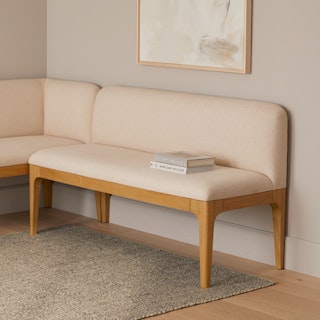 Rosin Sand Ivory Armless Banquette
