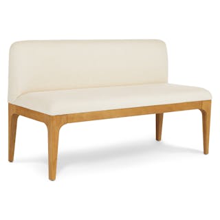 Rosin 53" Armless Banquette - Natural Oak and Sand Ivory