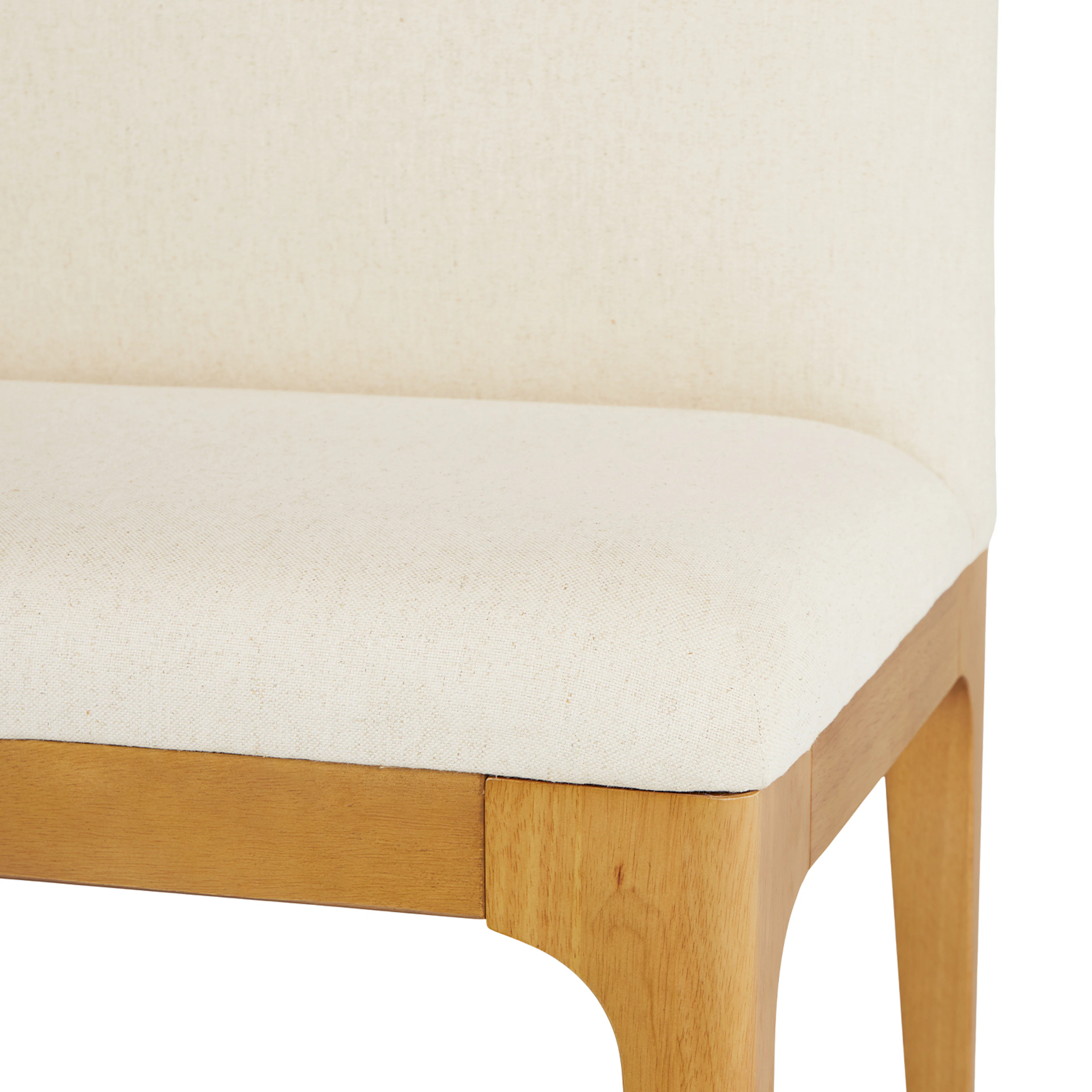 Rosin 53" Armless Banquette - Oak and Sand Ivory