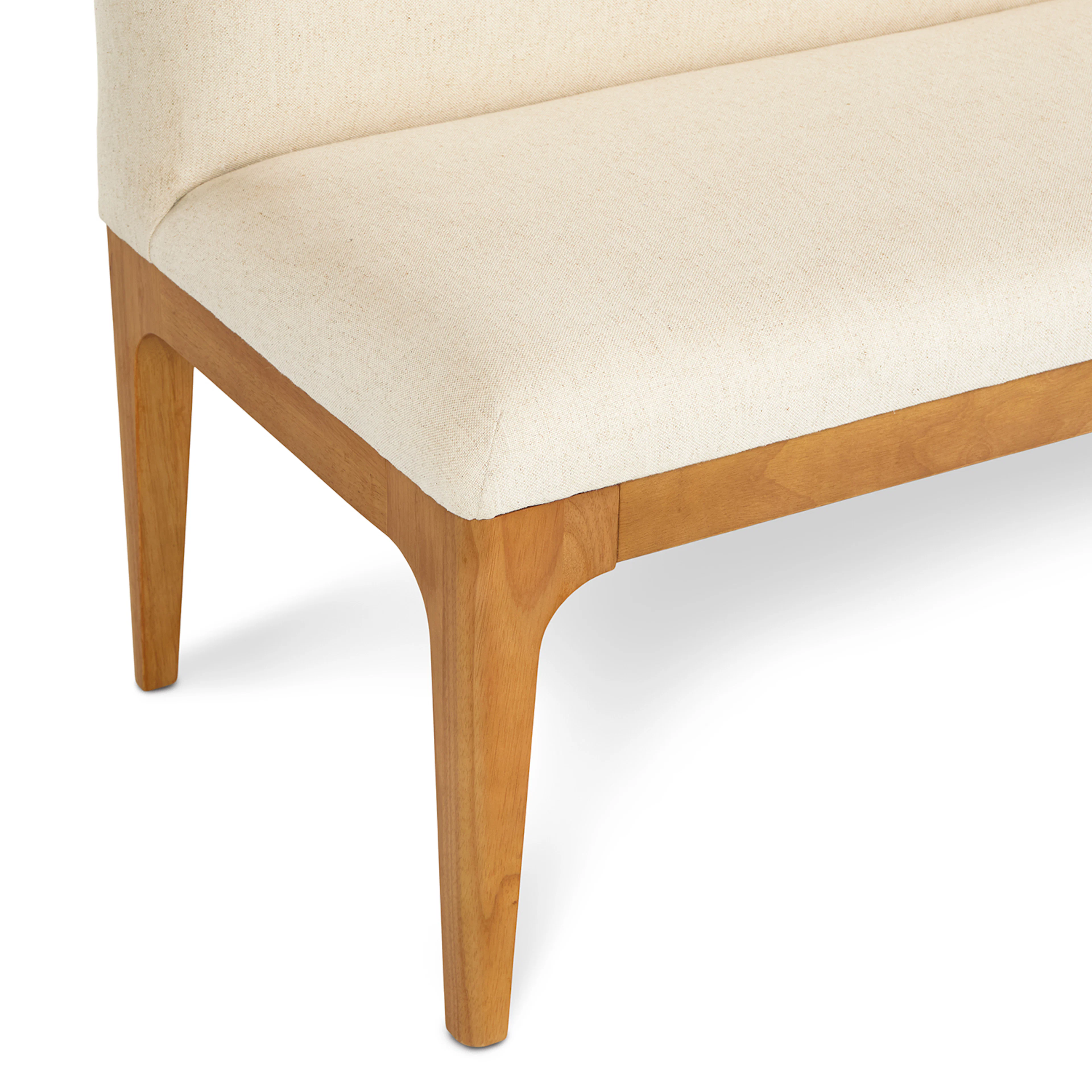 Rosin 53" Armless Banquette - Oak and Sand Ivory