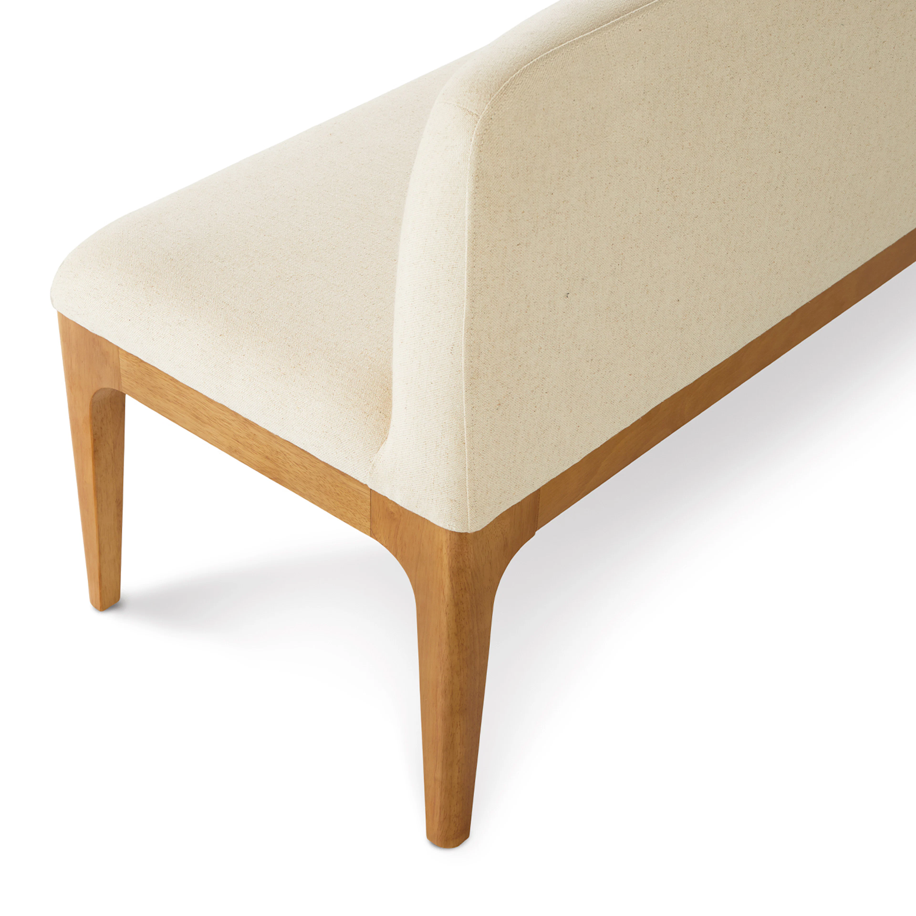 Rosin 53" Armless Banquette - Oak and Sand Ivory