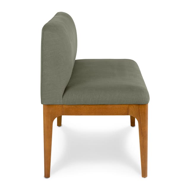 Rosin 53" Armless Banquette - Smoked Oak and Welsh Green