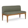 Rosin 53" Armless Banquette - Smoked Oak and Welsh Green