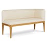 Rosin 56.75" Right Corner Banquette - Natural Oak and Sand Ivory