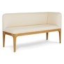 Rosin 56.75" Right Corner Banquette - Natural Oak and Sand Ivory