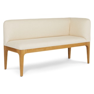 Rosin 56.75" Right Corner Banquette - Natural Oak and Sand Ivory
