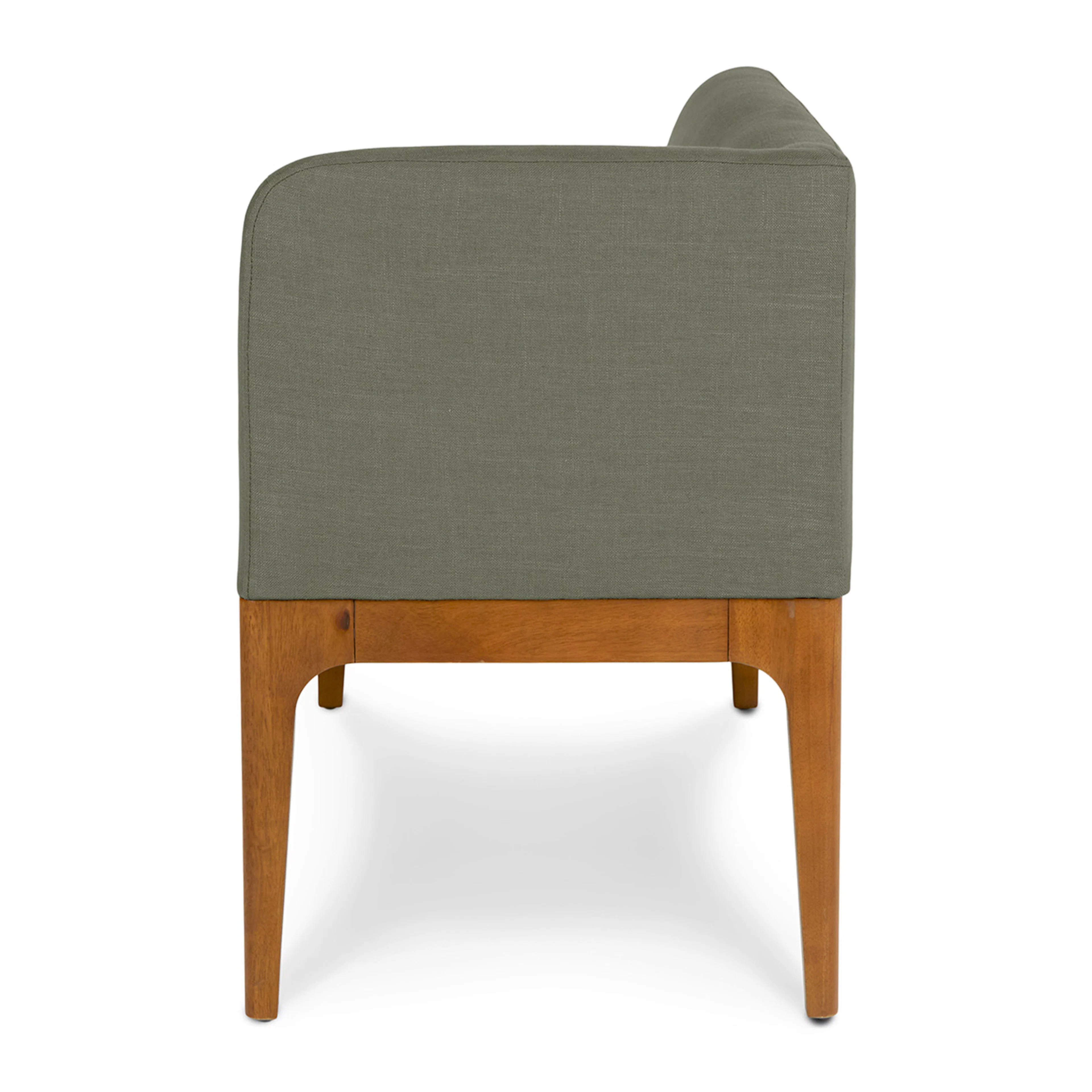 Rosin 56.75" Right Corner Banquette - Smoked Oak and Welsh Green
